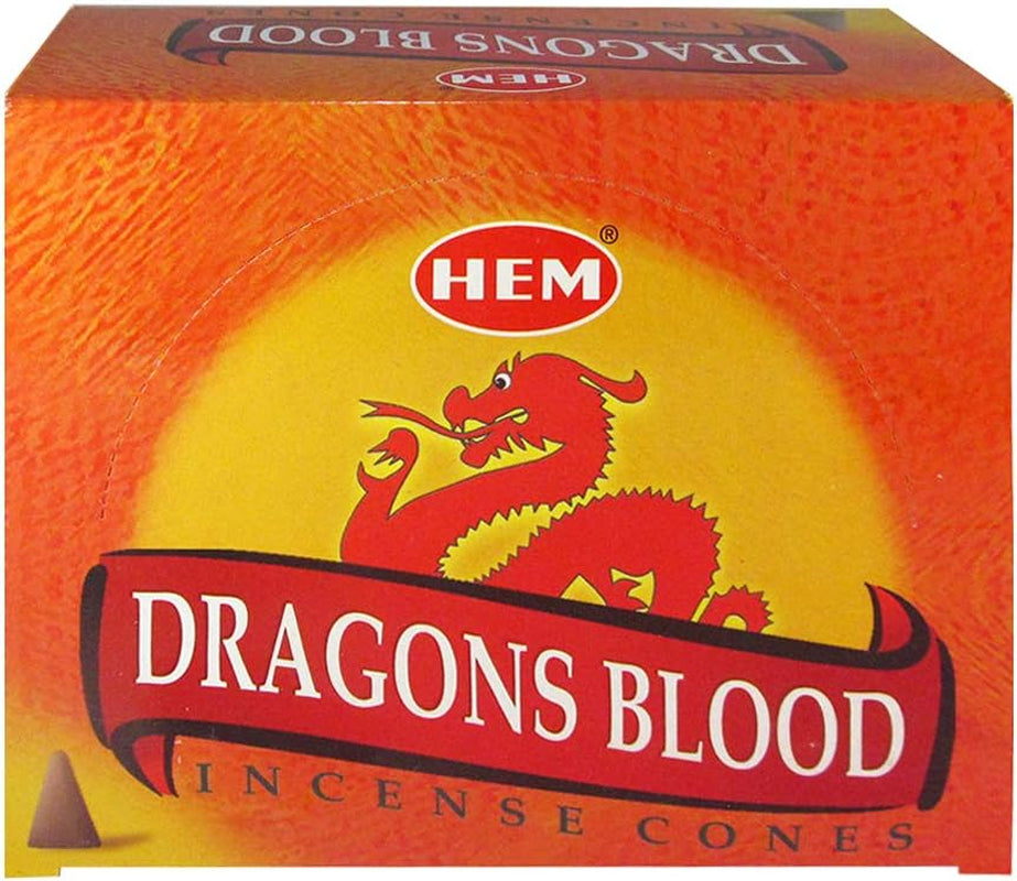 Dragon'S Blood Incense Cones and Cone Incense Burner Bundle Insence Insense Hem Incense