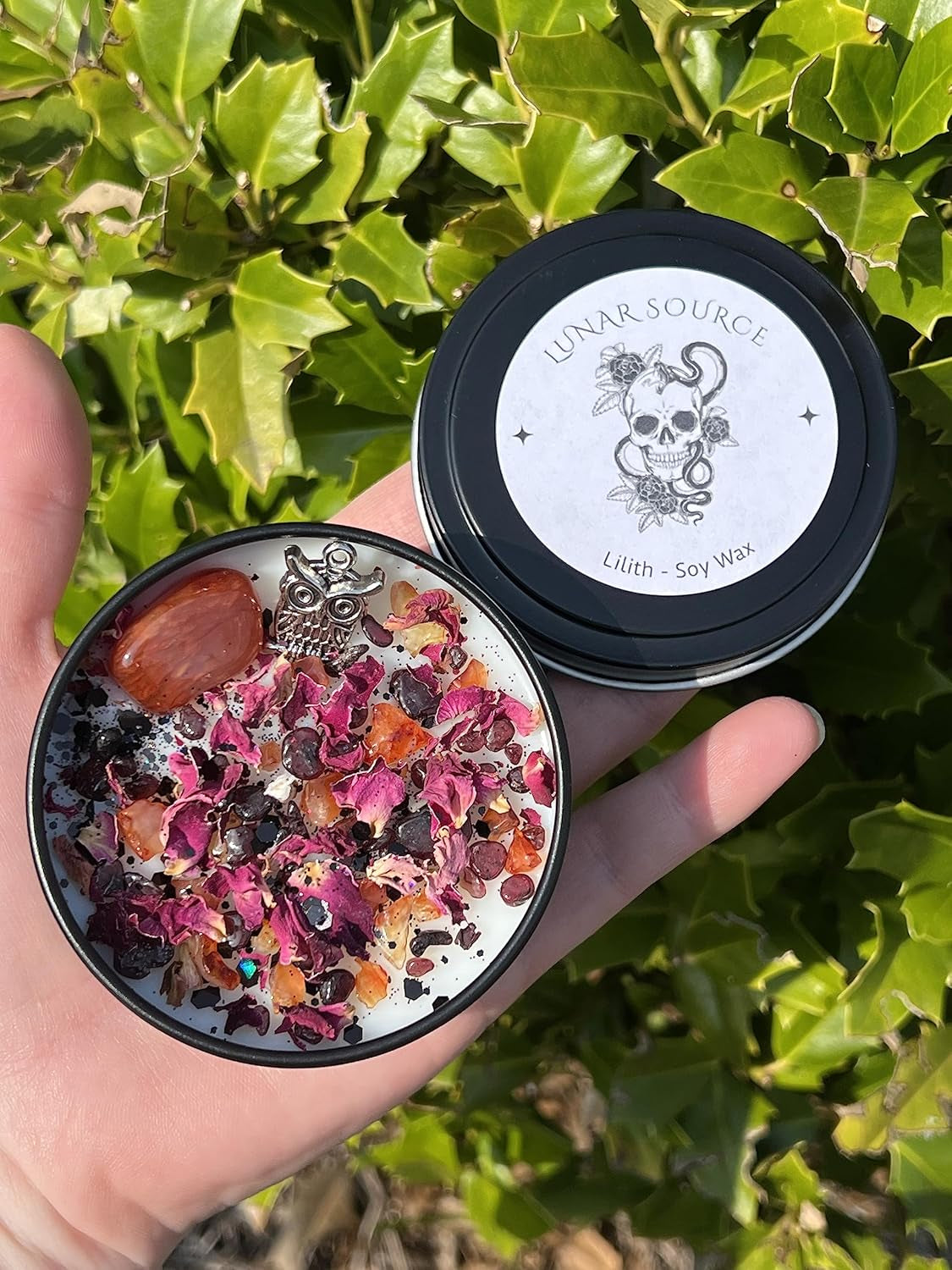 Lilith Candle | Witchcraft Pagan Witch Herbal Intention Dark Moon Goddess Lilit Temptress Spell Ritual Altar Devotee Offering Scented Gift