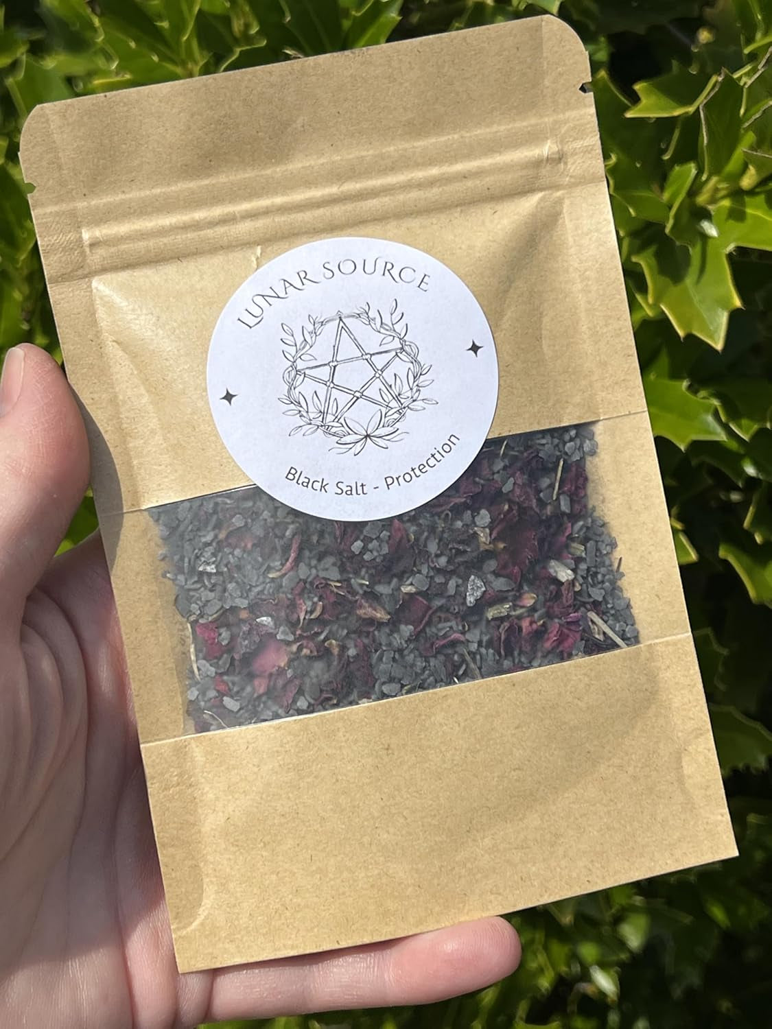 Witches Black Salt Herbal Blend | Spellcasting Ritual Spiritual Fiery Wall of Protection Reversal Rituals Purifying Altar Spell Tool Pagan Spirit Offering Witchcraft New Age