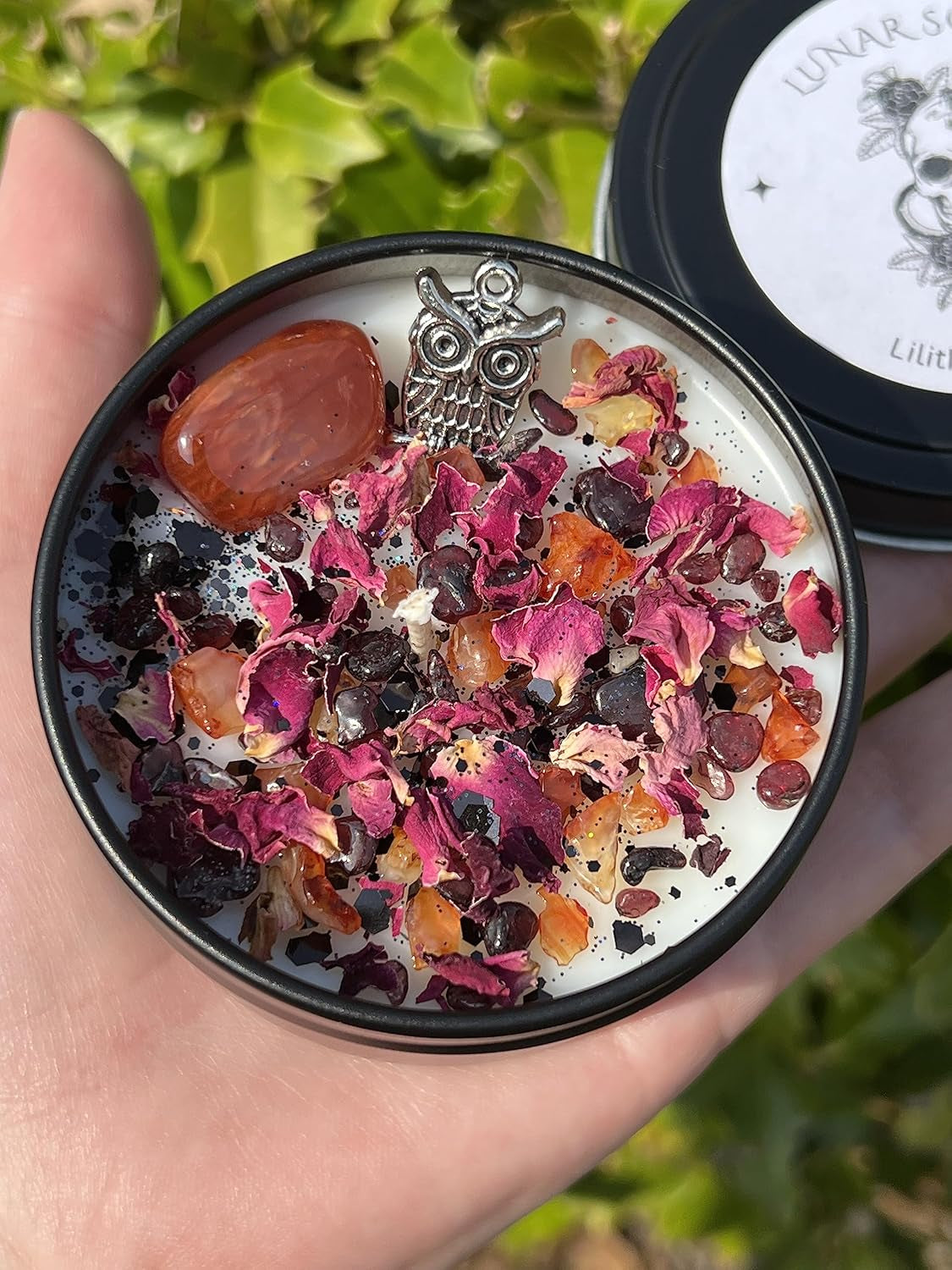 Lilith Candle | Witchcraft Pagan Witch Herbal Intention Dark Moon Goddess Lilit Temptress Spell Ritual Altar Devotee Offering Scented Gift