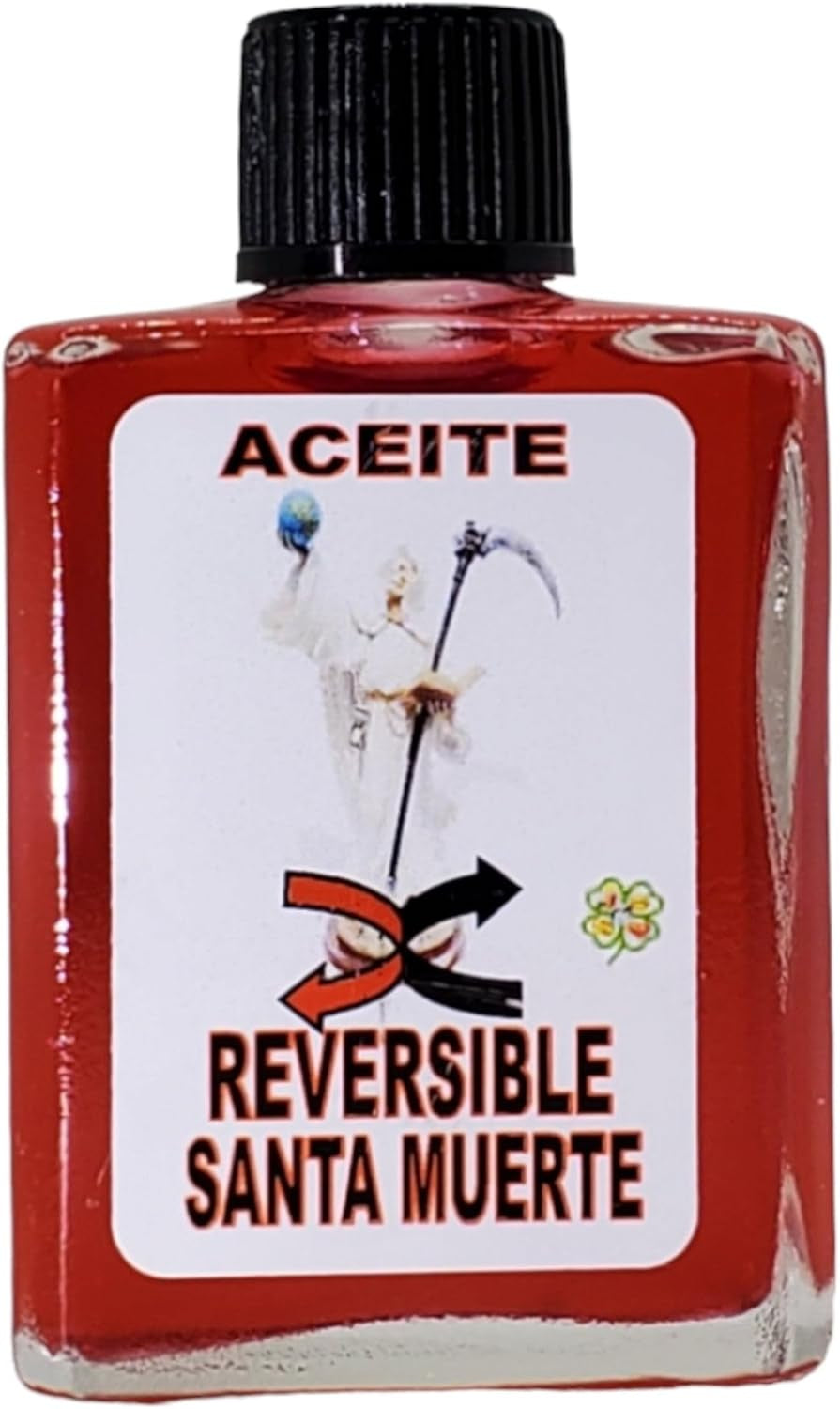 Holy Death X Reversible Oil (Santa Muerte X Reversible Aceite) Spiritual Anointing Oil by CASA ESOTERICA -0.5 FL OZ (1 Pack)