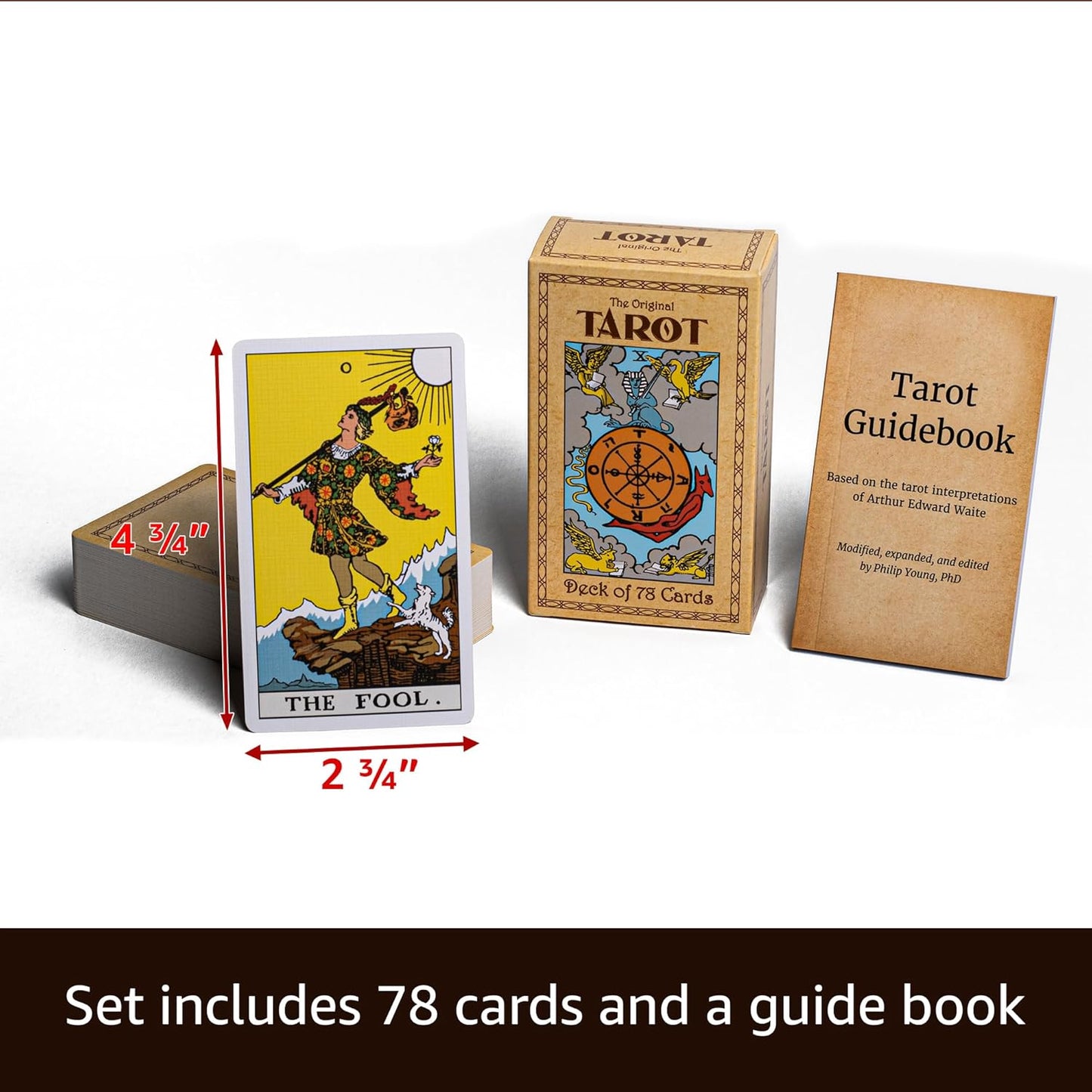 The Original Tarot Cards Deck with Guide Book for Beginners, Alternative to Rider Waite Smith