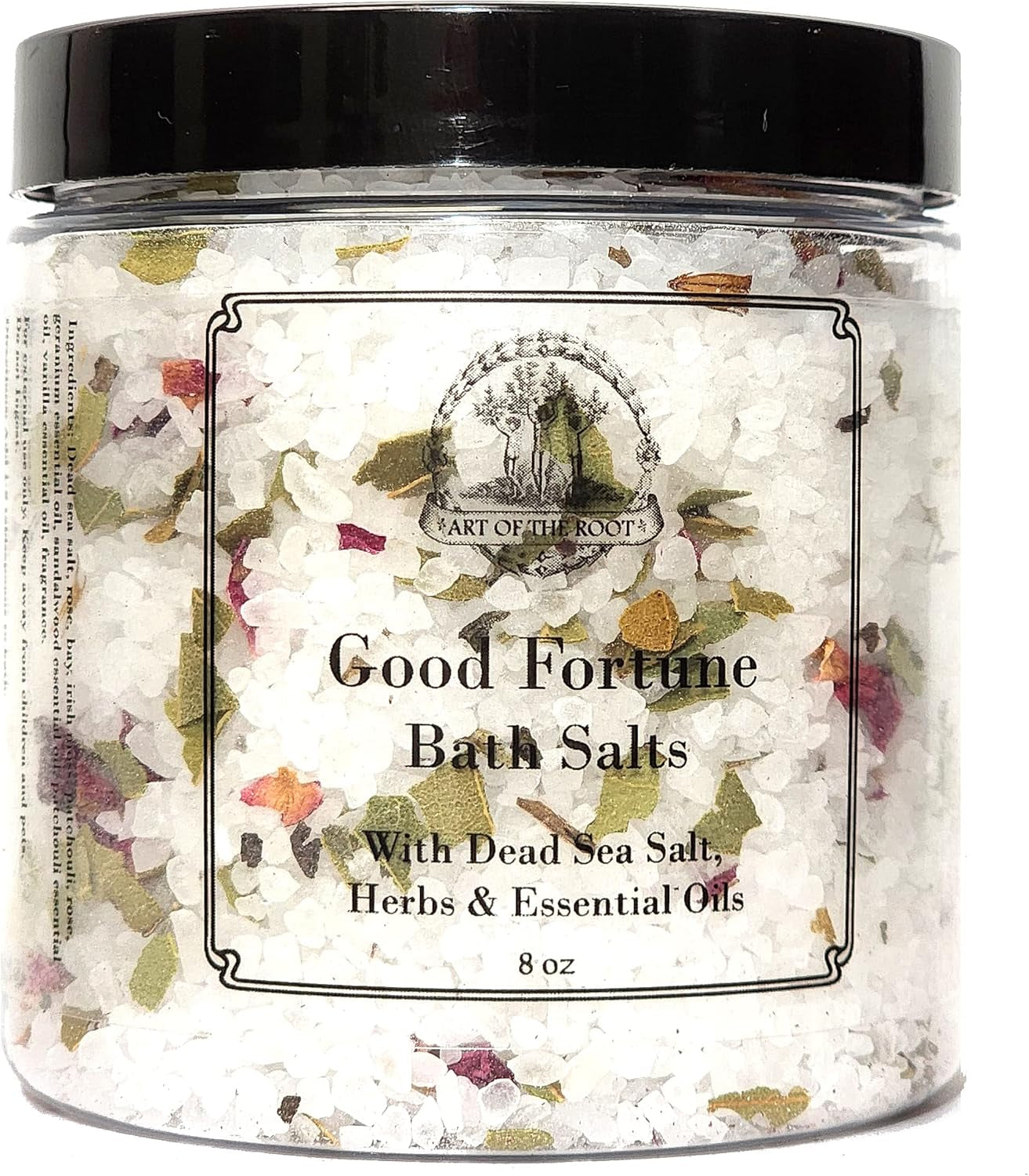 Good Fortune Herbal Bath Salts 8 Oz | | Therapeutic Relaxing Soaking, Handmade with Herbs & Essential Oils | Spirituality, Wiccan, Pagan, & Magick | Blessing, Luck & Prosperity Rituals