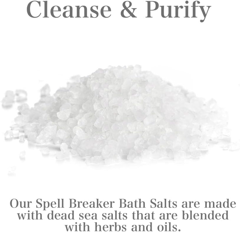 Spell Breaker Herbal Bath Salts 8 Oz | Purifcation, Spiritual Cleansing & Banishing Rituals | Hoodoo Voodoo Conjure Wicca Spell