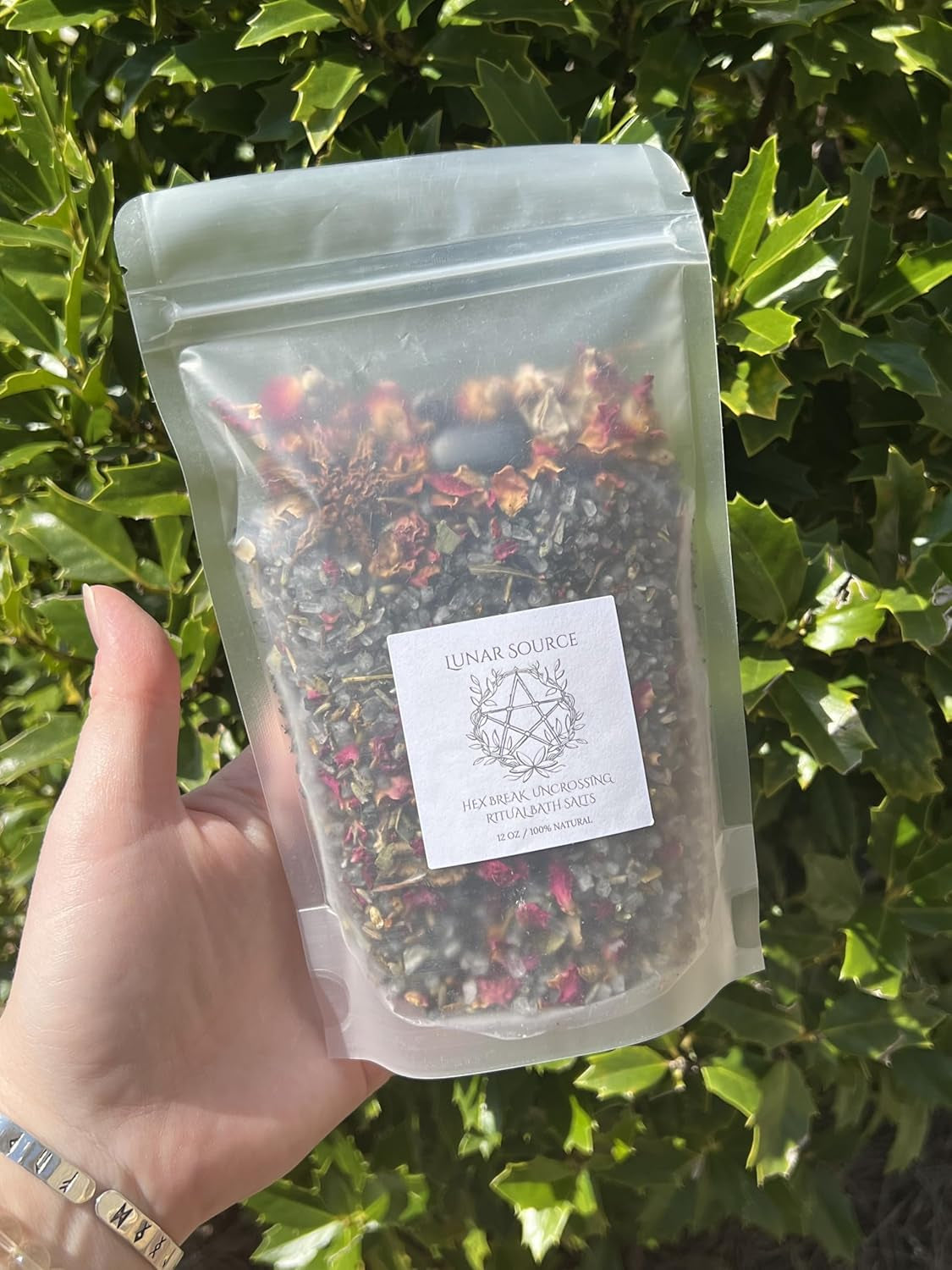 Hex Remover Curse Break Uncrossing Ritual 12 Oz Bath Salt | Spiritual Fiery Wall of Protection Cord Cutting Witchcraft Banishing Reversal Baneful Jinx Protection Intention Crystal Spell Witchy Gift