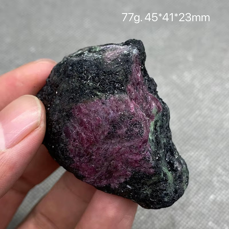 Best! 100% Natural Myanmar Fluorescent Ruby Rough Mineral Stones and Crystals Healing Crystals Quartz Gemstones +Box 35Mm