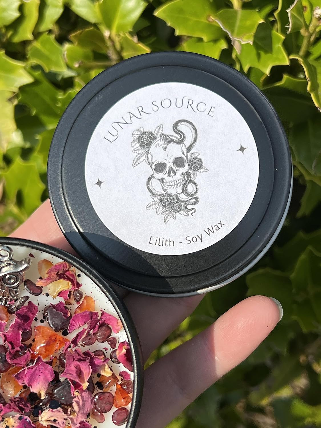 Lilith Candle | Witchcraft Pagan Witch Herbal Intention Dark Moon Goddess Lilit Temptress Spell Ritual Altar Devotee Offering Scented Gift
