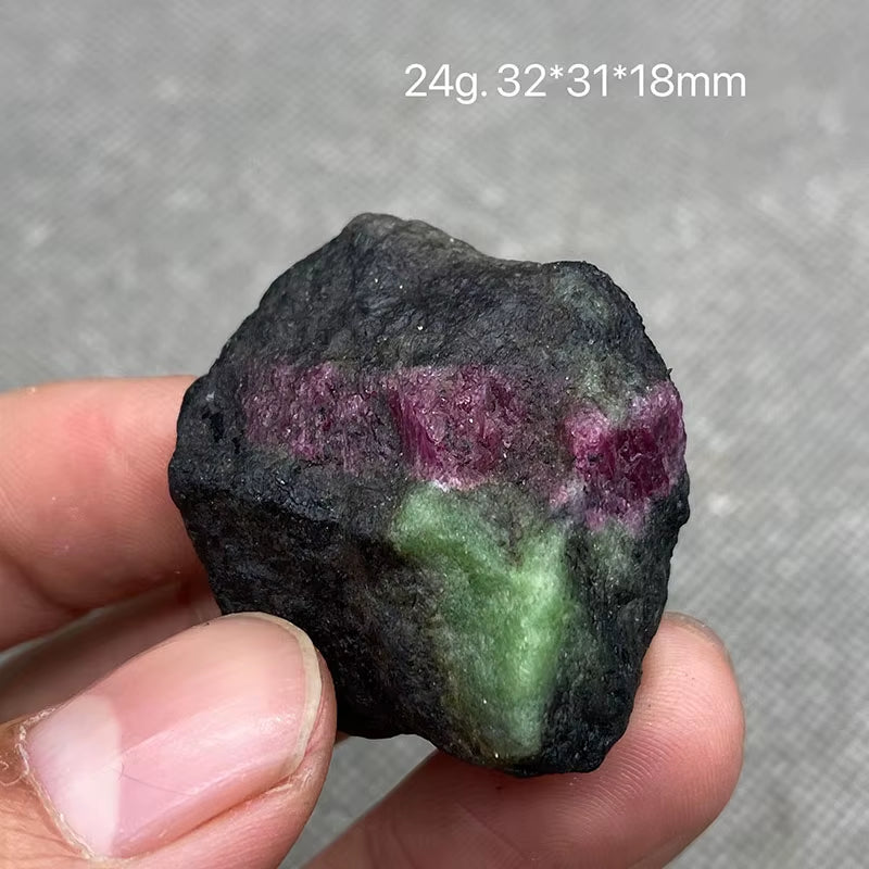 Best! 100% Natural Myanmar Fluorescent Ruby Rough Mineral Stones and Crystals Healing Crystals Quartz Gemstones +Box 35Mm