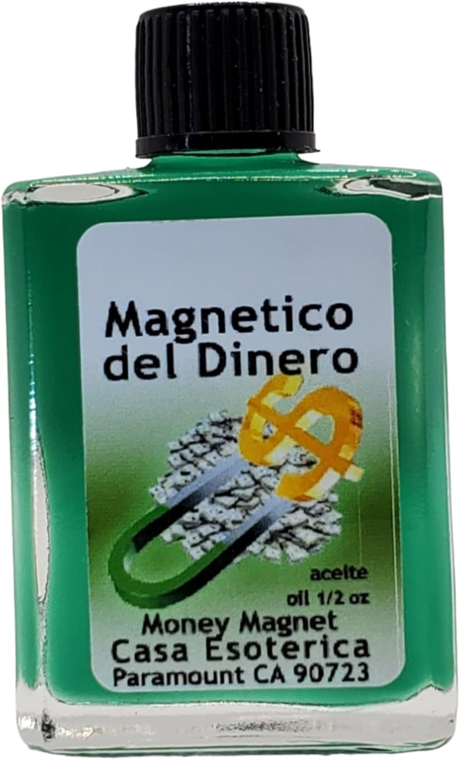 Money Magnet Oil (Magnetico Del Dinero Aceite) Spiritual Anointing Oil by CASA ESOTERICA - Financial Abundance - Attract Wealth & Prosperity into Your Life-0.5 FL OZ (1 Pack)