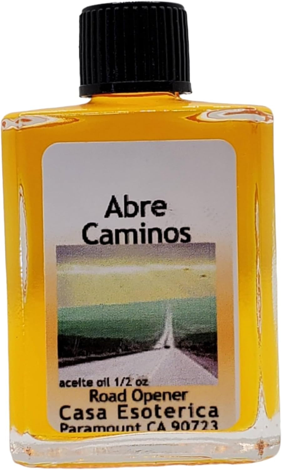 Road Opener Oil (Abre Caminos Aceite) Spiritual Anointing Oil by CASA ESOTERICA - Orange - for Clearing Obstacles & Aiding Success-0.5 FL OZ (1 Pack)