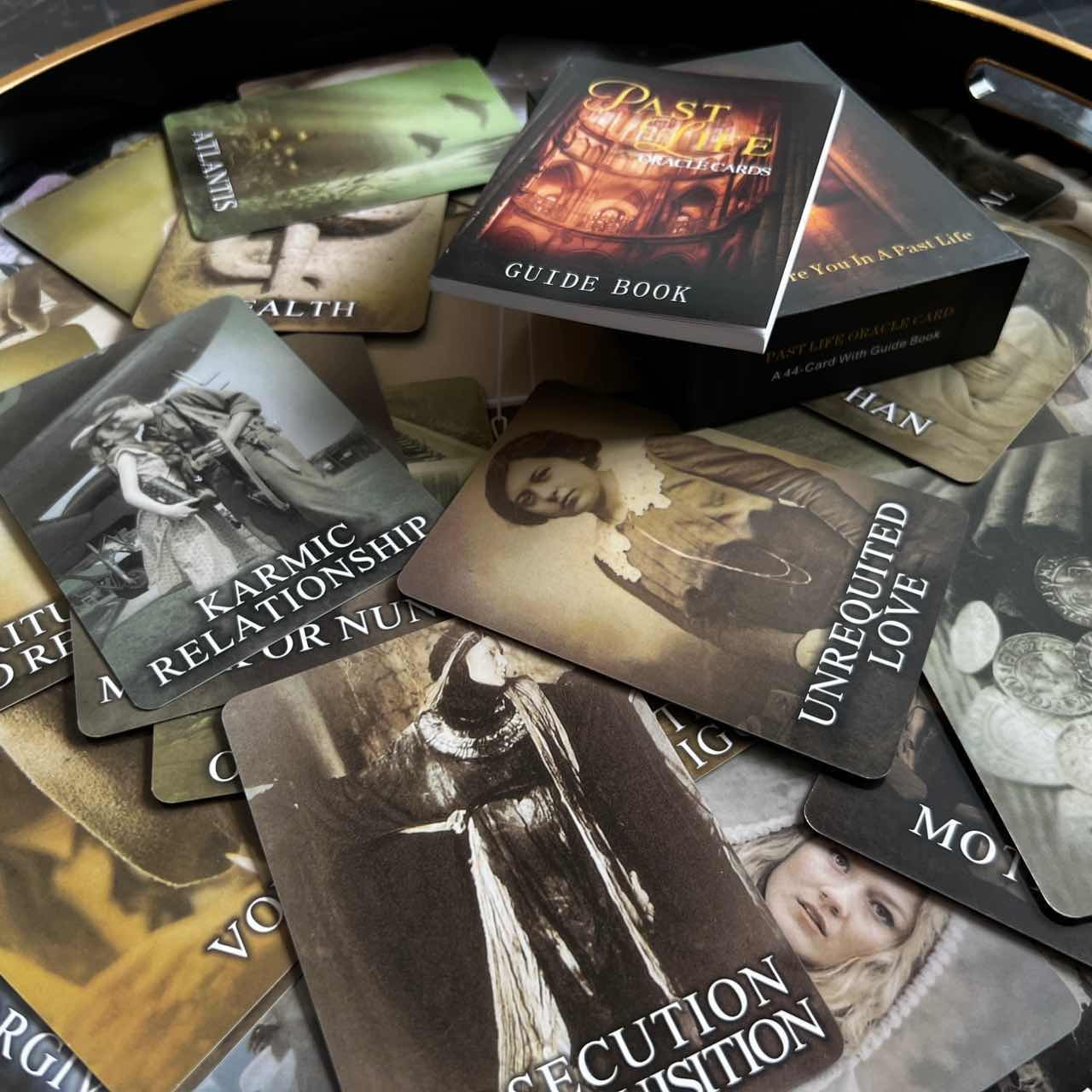 Tarot Cards past Life Oracle Cards with Guidebook,44 Tarot Deck Oracle Cards, Love Oracle Cards,Life Purpose Oracle Cards Divination Cards