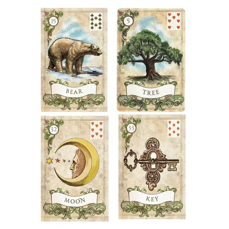 Tarot Oracle Cards Old Style Lenormand Oracle Card Game Tarot Card Party Supplies Divination Board Game Tarot Cards for Begginer