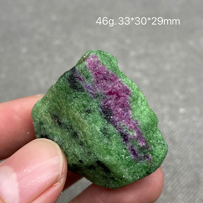Best! 100% Natural Myanmar Fluorescent Ruby Rough Mineral Stones and Crystals Healing Crystals Quartz Gemstones +Box 35Mm