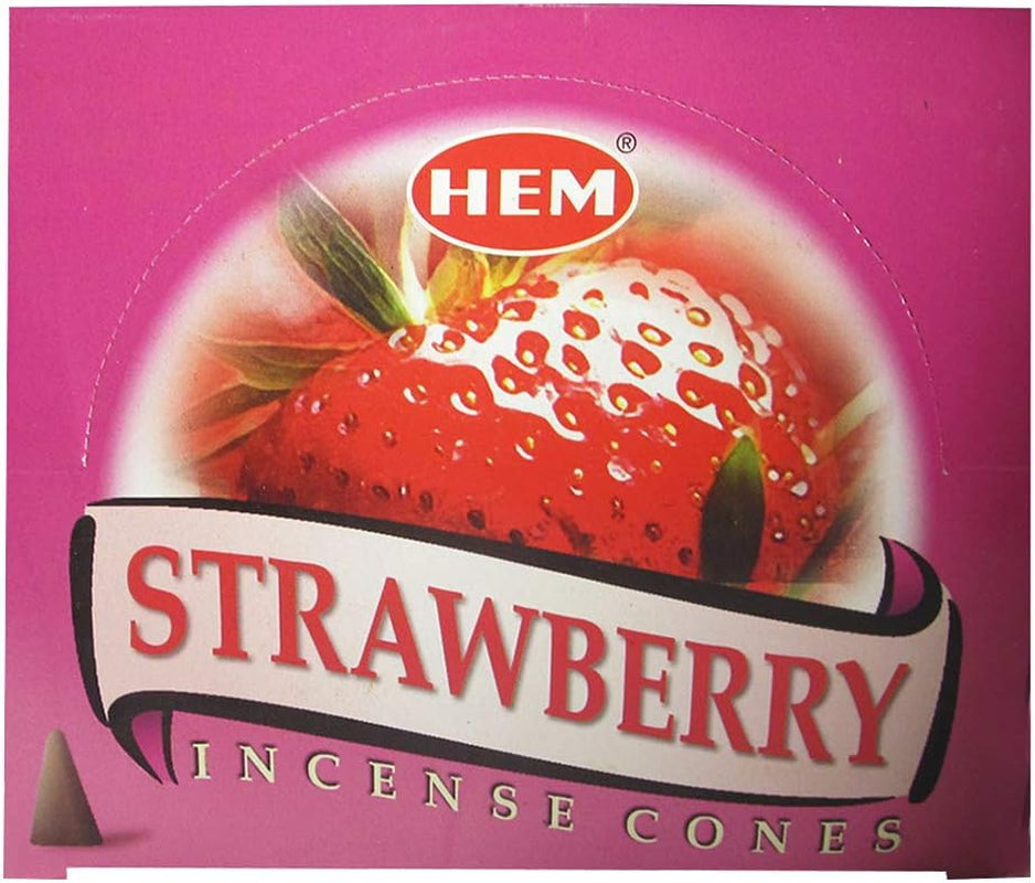 Strawberry Incense Cone Set with Cone Burner - Hem Incense Collection