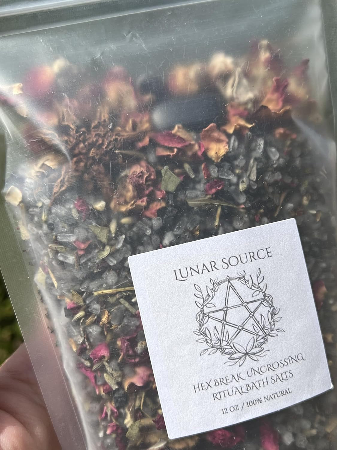 Hex Remover Curse Break Uncrossing Ritual 12 Oz Bath Salt | Spiritual Fiery Wall of Protection Cord Cutting Witchcraft Banishing Reversal Baneful Jinx Protection Intention Crystal Spell Witchy Gift