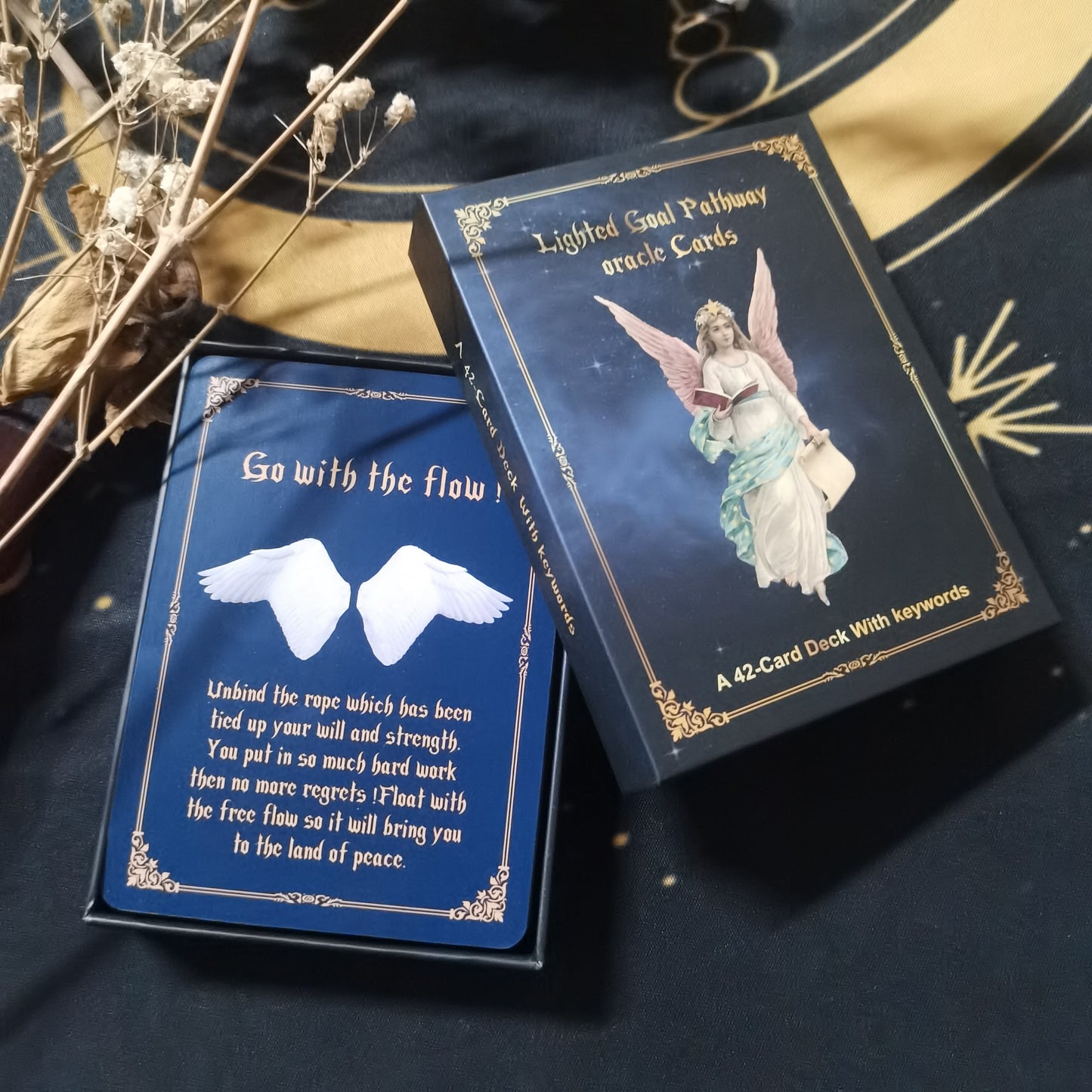 Tarot Cards Angel Oracle Cards, Life Purpose Oracle Cards Decks for Beginners,Tarot Cards with Meanings on Them