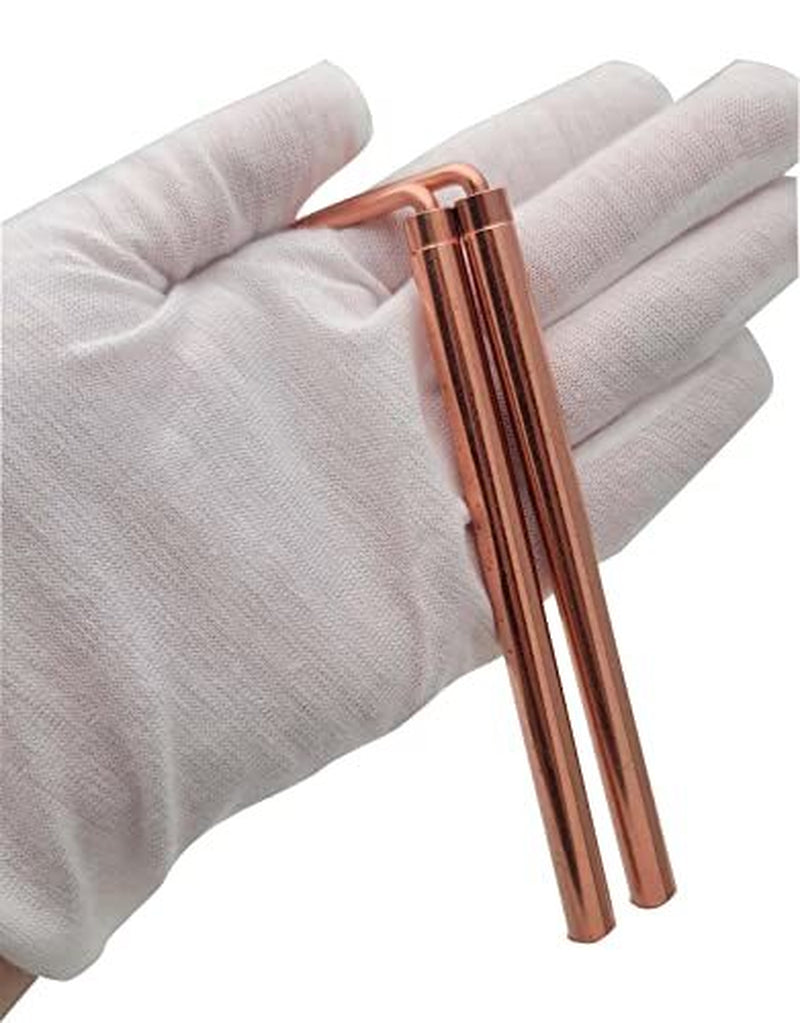 Copper Dowsing Rods Kit - Witching Rods/2Pcs + Dowsing Pendulum + Divination Mat
