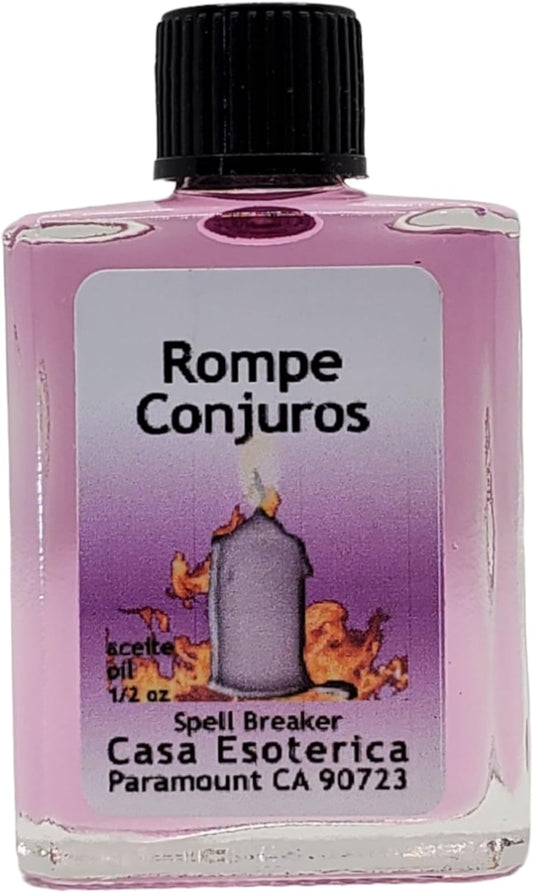 Spell Breaker Oil (Rompe Conjuros Aceite) Spiritual Anointing Oil by CASA ESOTERICA  - Protection Spell - Break Negative Energy & Unwanted Magick-0.5 FL OZ (1 Pack)