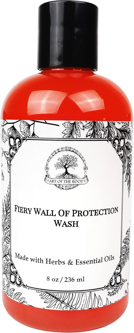 Fiery Wall of Protection Wash 8 Oz Hoodoo Voodoo Wicca Pagan