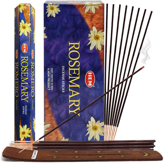 Rosemery Incense Sticks and Incense Stick Holder Bundle Insence Insense Hem Incense Sticks