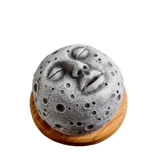 Incense Burner,Incense Burner Holder Unique Moon Face Incense Cone Burner Elevate Meditation Serenity Meets Aromatherapy.