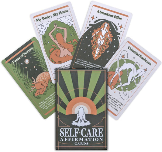 Self Care Affirmation Cards | Positive Affirmations Cards for Mindfulness and Meditation | Motivational Gifts for Women and Men | 52 Card Deck for Encouragement