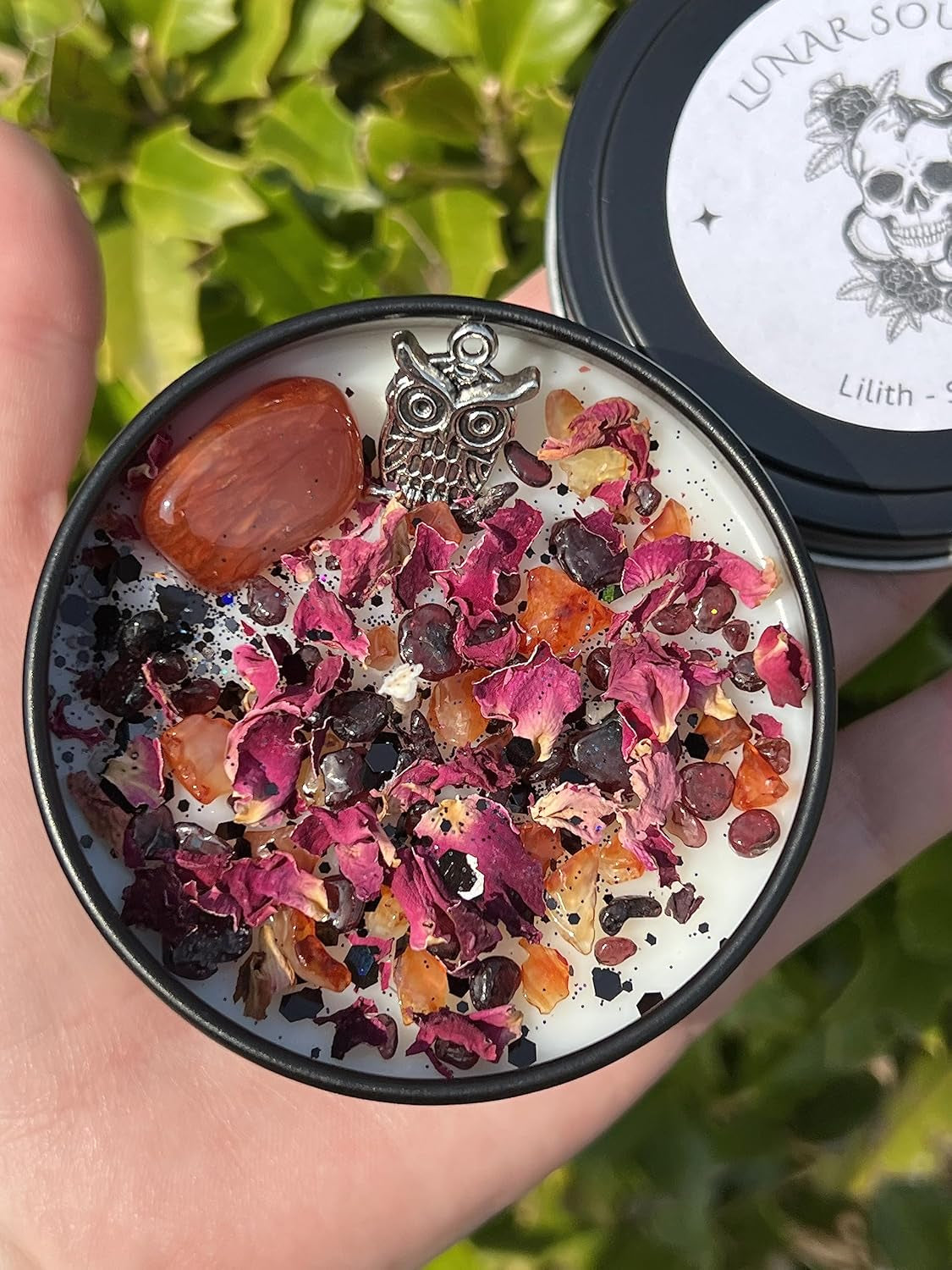 Lilith Candle | Witchcraft Pagan Witch Herbal Intention Dark Moon Goddess Lilit Temptress Spell Ritual Altar Devotee Offering Scented Gift