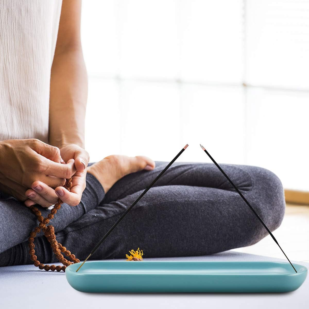 Ceramic Boat-Style Incense Holder and Ash Catcher, Decorative Incense Stick Tray