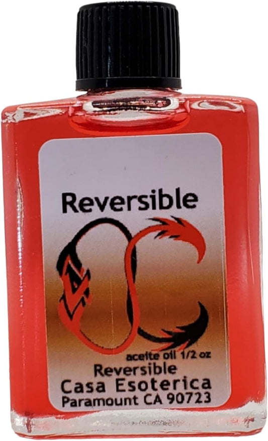 Reversible Oil (Reversible Aceite) Spiritual Anointing Oil by CASA ESOTERICA  -0.5 FL OZ (1 Pack)