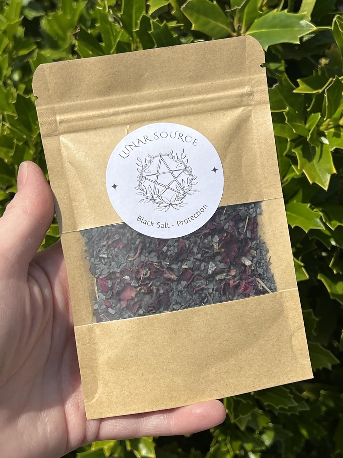 Witches Black Salt Herbal Blend | Spellcasting Ritual Spiritual Fiery Wall of Protection Reversal Rituals Purifying Altar Spell Tool Pagan Spirit Offering Witchcraft New Age