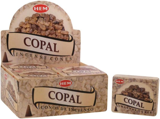 Hem Copal Fragrance Incense Cones Indian Dhoop 12 Pocket
