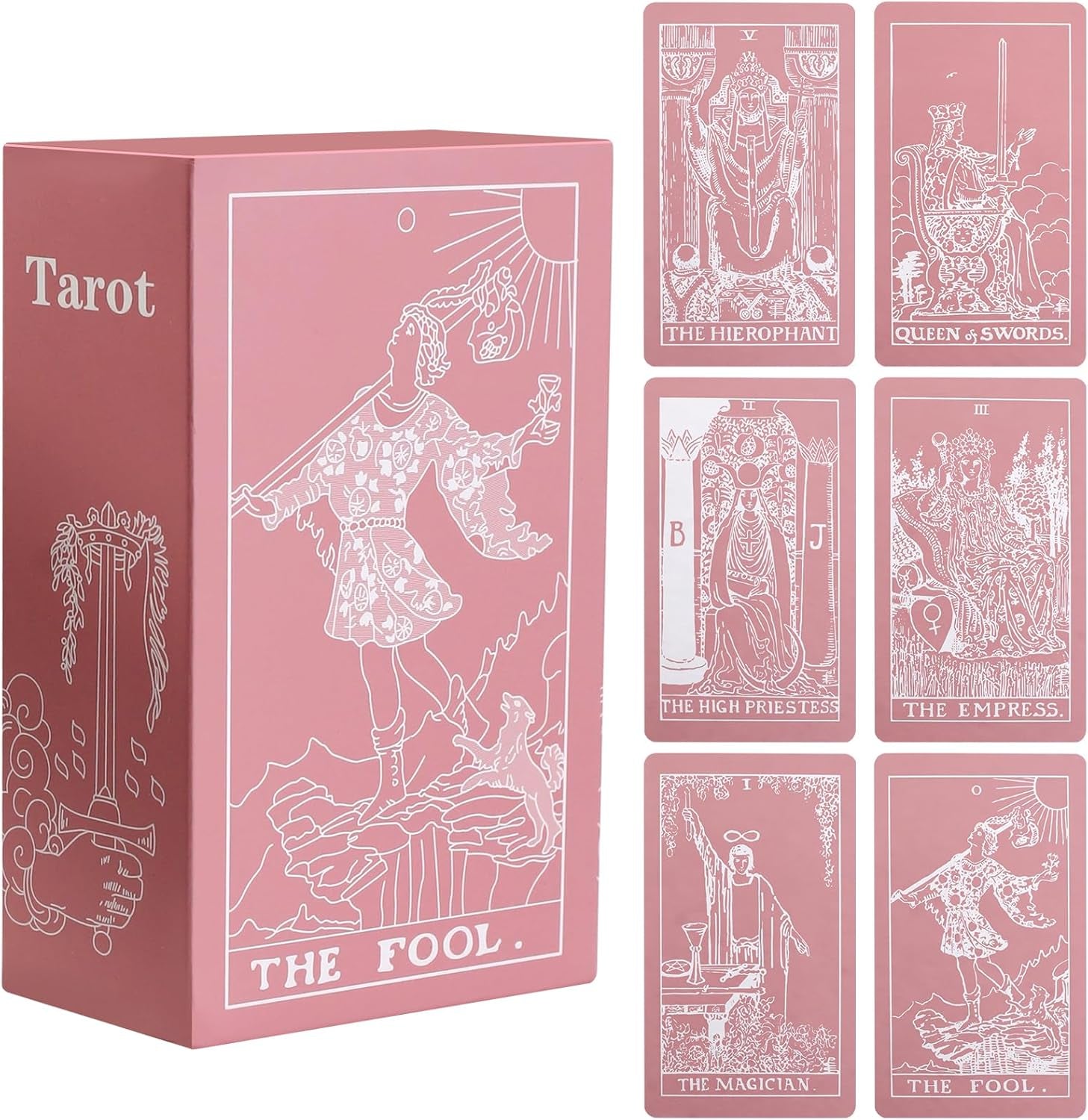 Tarot Cards with Guide Book-78 Classic Tarrot Card Deck Fortune Telling Game for Beginners or Expert-Learning Tarot Cards (Free Pouch Bag)