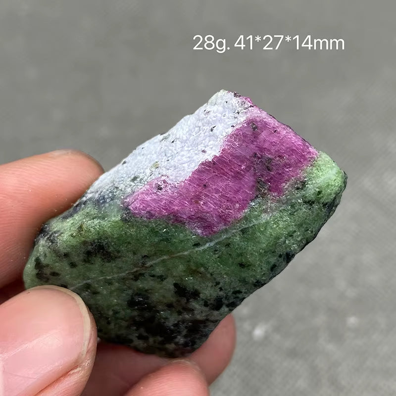 Best! 100% Natural Myanmar Fluorescent Ruby Rough Mineral Stones and Crystals Healing Crystals Quartz Gemstones +Box 35Mm