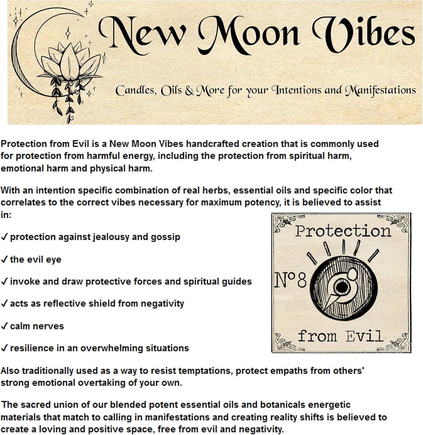 Protection from Evil Essential Oils Herbal Spell Ritual Bath Salts with Real Herbs Botanicals Infused Protect from Jealousy Gossip Forces Calming Create Peaceful Positive Space