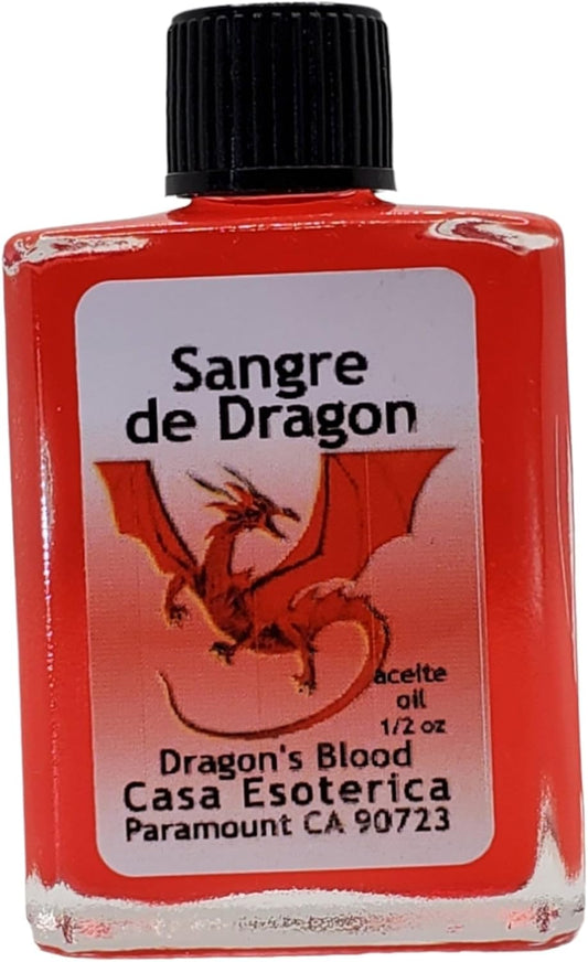 Dragon'S Blood Oil (Sangre De Dragon Aceite) Spiritual Anointing Oil by CASA ESOTERICA  - Protective Spell - Ward off Negative Energy & Boost Power-0.5 FL OZ (1 Pack)