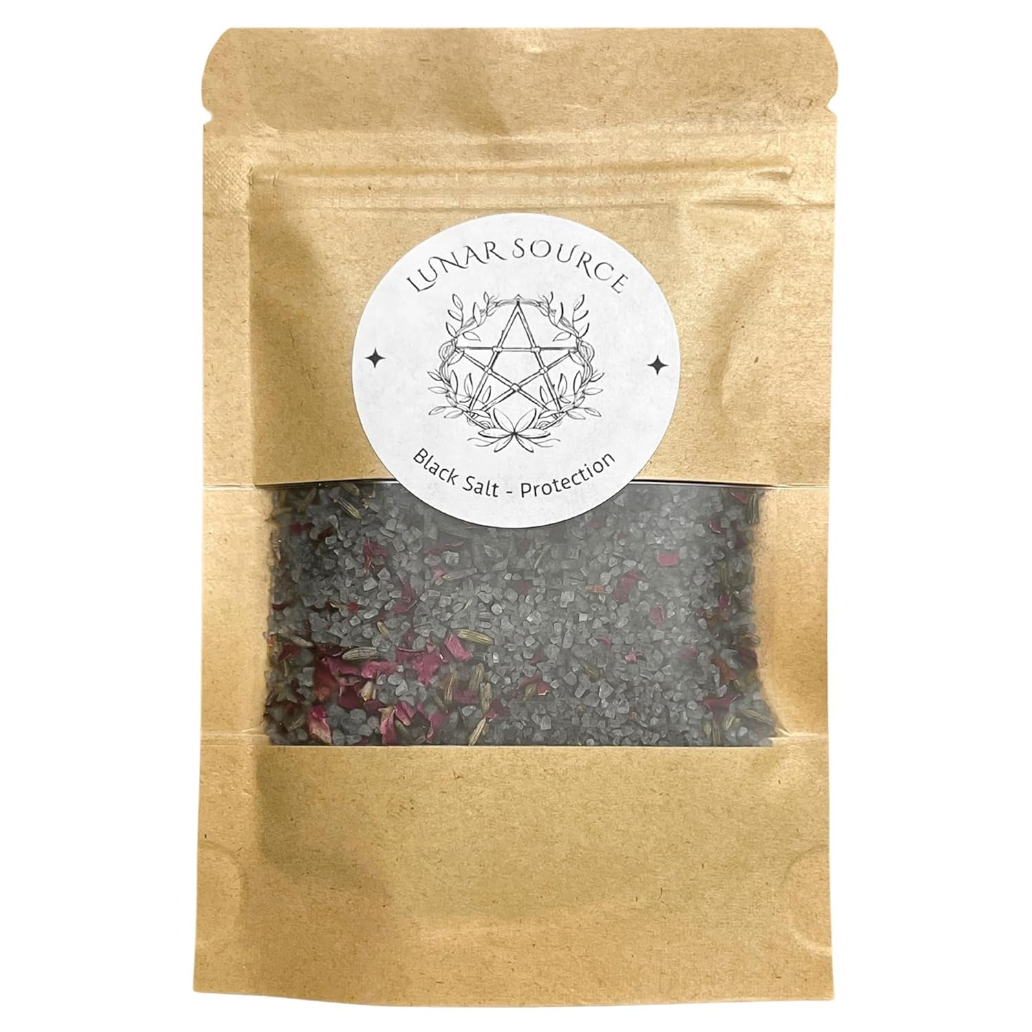 Witches Black Salt Herbal Blend | Spellcasting Ritual Spiritual Fiery Wall of Protection Reversal Rituals Purifying Altar Spell Tool Pagan Spirit Offering Witchcraft New Age