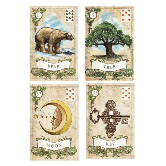Tarot Oracle Cards Old Style Lenormand Oracle Card Game Tarot Card Party Supplies Divination Board Game Tarot Cards for Begginer