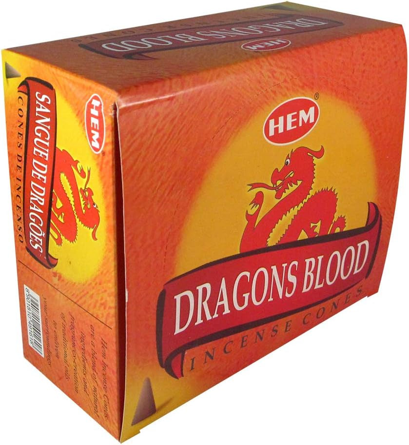 Dragon'S Blood Incense Cones and Cone Incense Burner Bundle Insence Insense Hem Incense