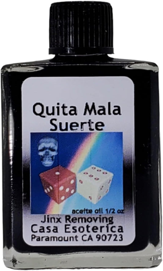 Jinx Removing Oil (Quita Mala Suerte Aceite) Jinx Removing Oil- Spiritual Cleansing - Remove Negative Energy & Blockages for Success-0.5 FL OZ(1 Pack)