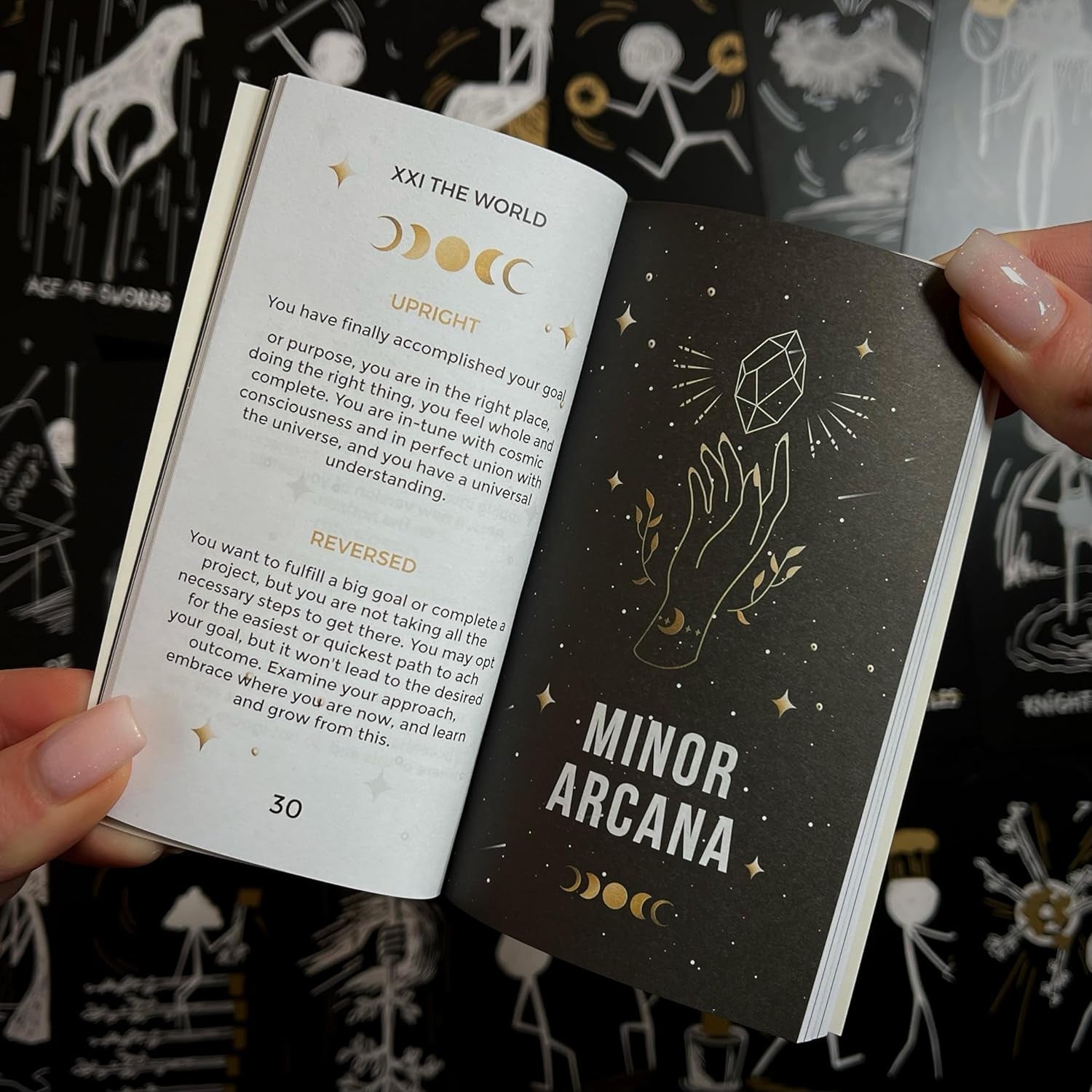 Tarot Card Deck Black Fatality. 78 Cards with Guidebook. Black Foil Cards Edges. Unique Tarot Cards.