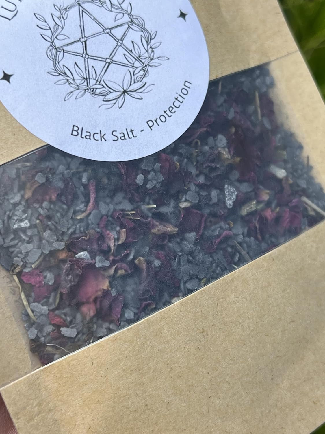 Witches Black Salt Herbal Blend | Spellcasting Ritual Spiritual Fiery Wall of Protection Reversal Rituals Purifying Altar Spell Tool Pagan Spirit Offering Witchcraft New Age